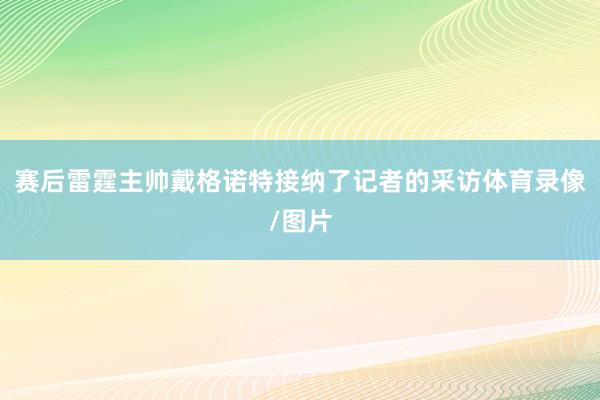 赛后雷霆主帅戴格诺特接纳了记者的采访体育录像/图片