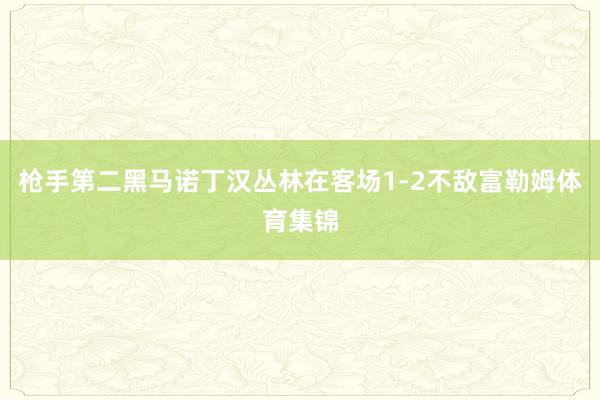 枪手第二黑马诺丁汉丛林在客场1-2不敌富勒姆体育集锦