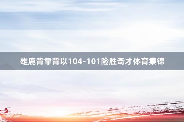 雄鹿背靠背以104-101险胜奇才体育集锦